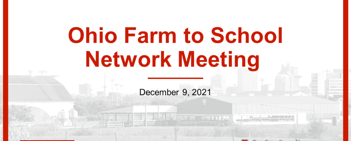 Farm to School Network Meeting December 9th