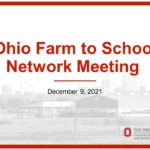 powerpoint slide that reads "Ohio F arm to School Network Meeting, December 9, 2021"