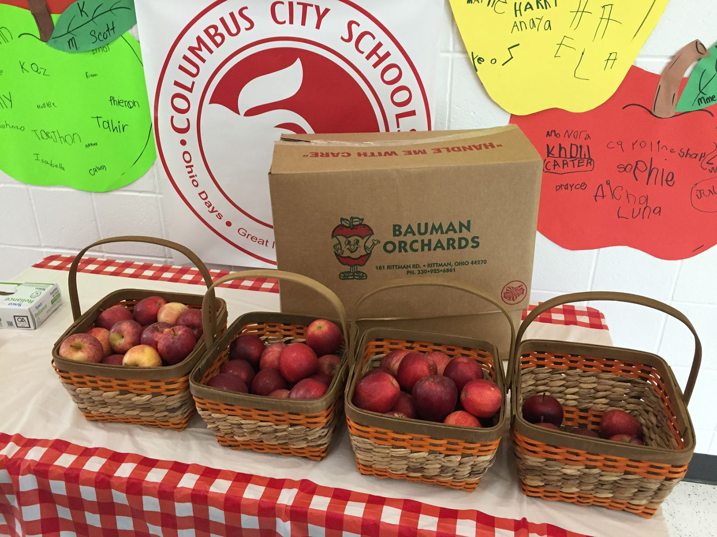 apples at a school event